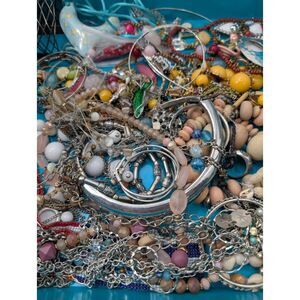 Jewelry Junk Drawer 2.10 lbs Vintage to Modern Craft Upcycle Rework